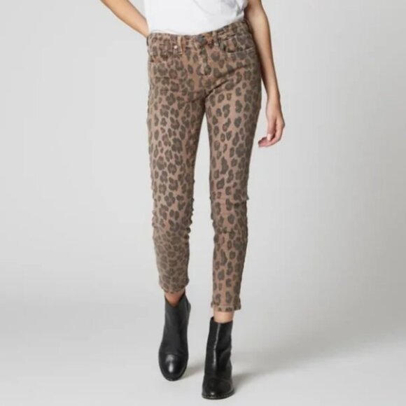 Blank NYC Denim - BLANK NYC THE READE CROP CHEETAH PRINT SKINNY JEAN